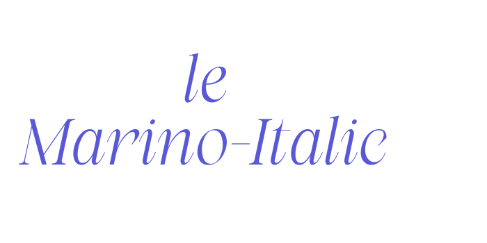 le Marino-Italic Font