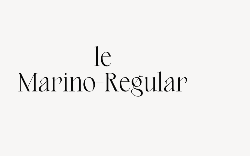 le Marino-Regular Font