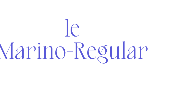 le Marino-Regular Font