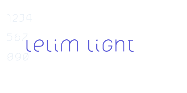 lelim Light font free