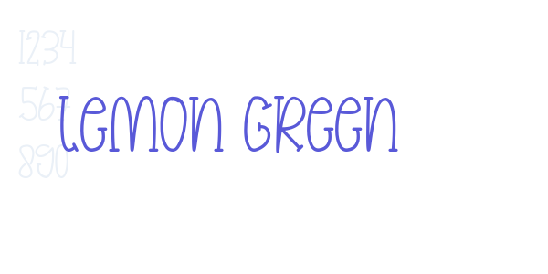 lemon Green font free