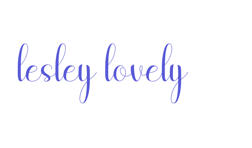 lesley lovely Font