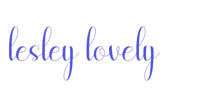 lesley lovely Font Download