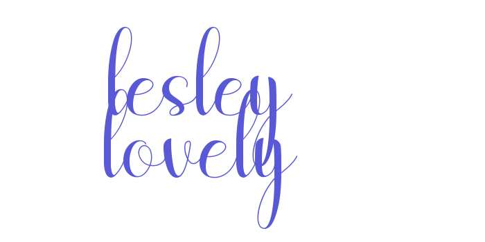 lesley lovely Font