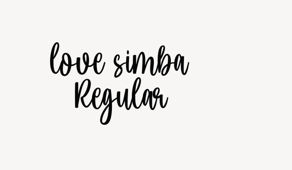 love simba Regular Font