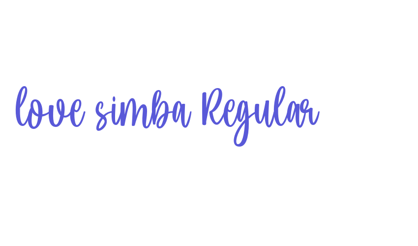 love simba Regular Font