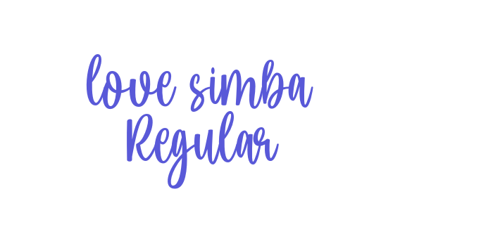 love simba Regular Font Download