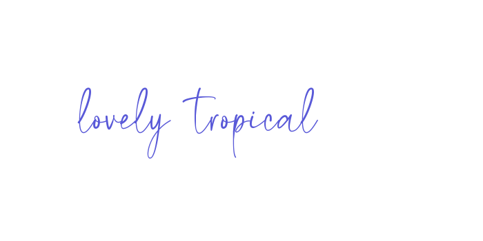 lovely tropical Font Download