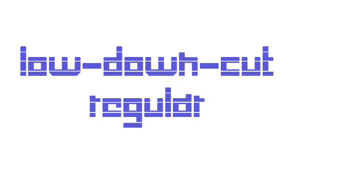 low-down-cut Regular Font Download