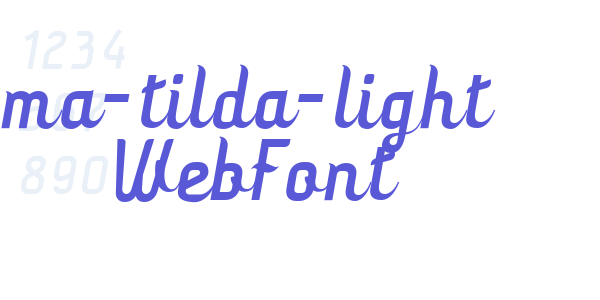 ma-tilda-light WebFont font free