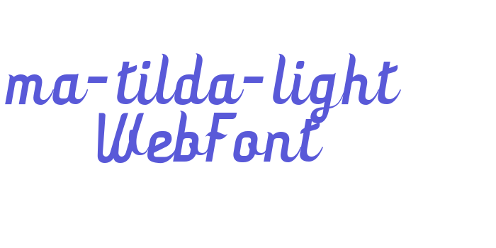 ma-tilda-light WebFont Font Download