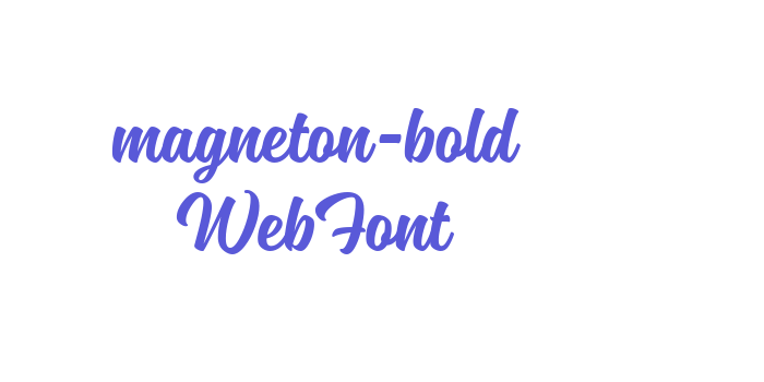 magneton-bold WebFont Font Download