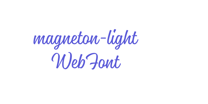 magneton-light WebFont Font Download