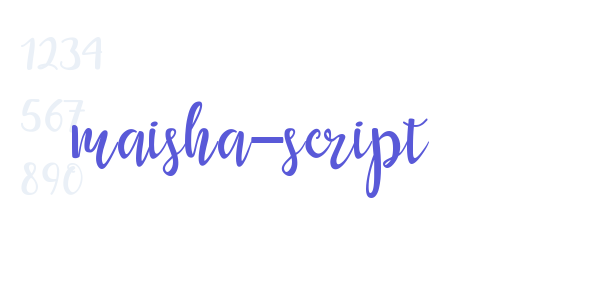 maisha-script font free