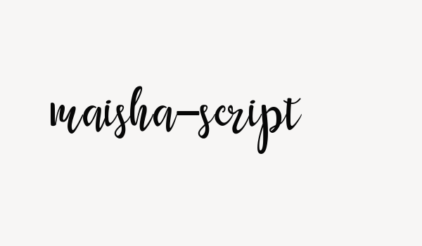 maisha-script Font