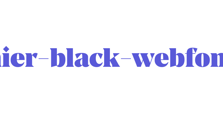 manier-black-webfont Font