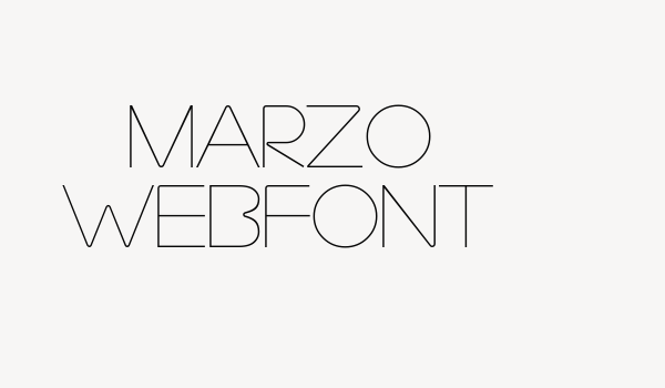 marzo WebFont Font