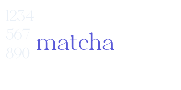 matcha font