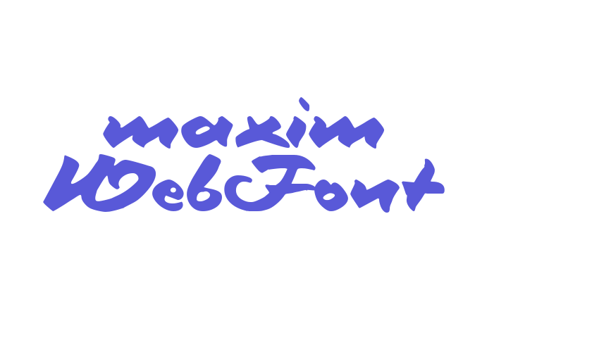 maxim WebFont Font