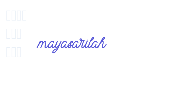 mayasarilah font free