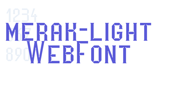 merak-light WebFont font