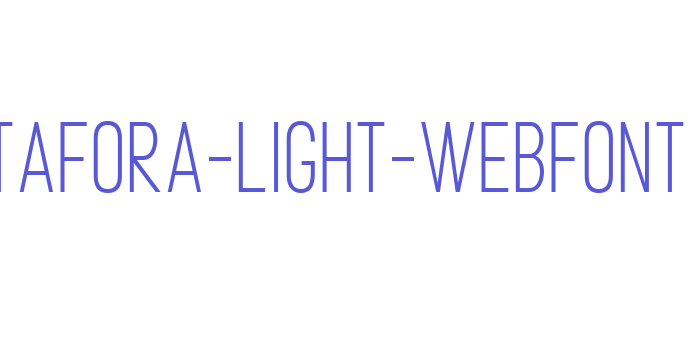 metafora-light-webfont Font