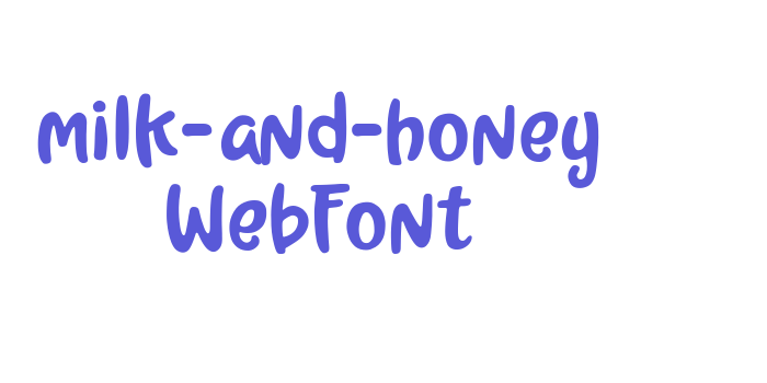 milk-and-honey WebFont Font Download