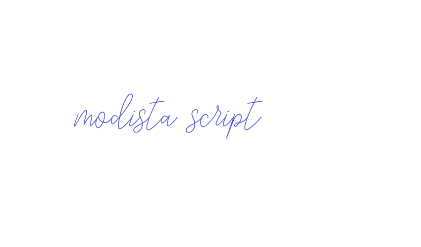 modista script Font