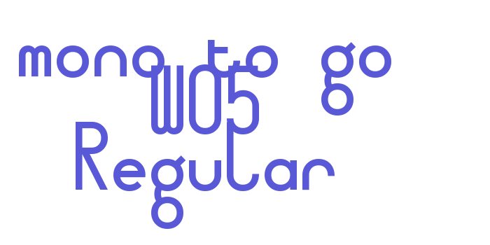 mono to go W05 Regular Font Download