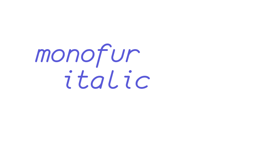 monofur   italic Font Download