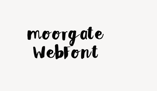 moorgate WebFont Font