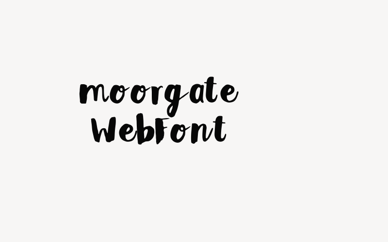 moorgate WebFont Font