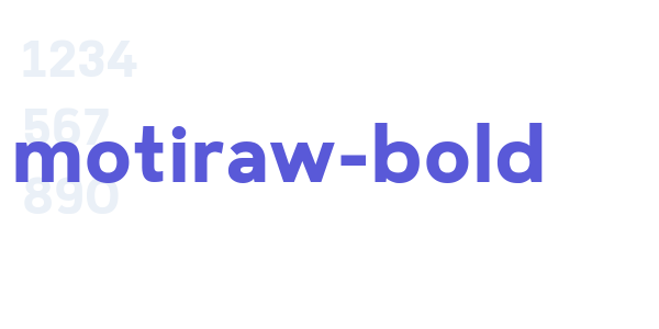 motiraw-bold font free