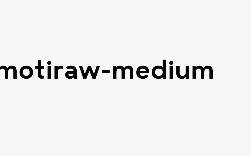 motiraw-medium Font