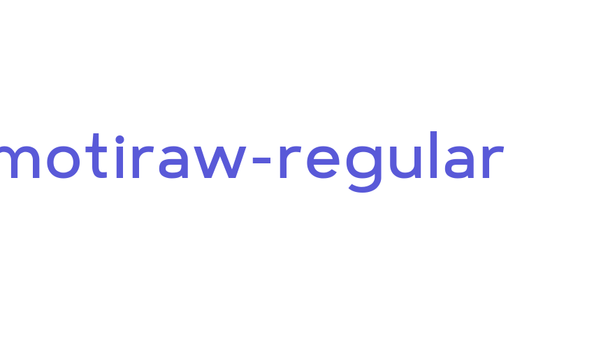 motiraw-regular Font