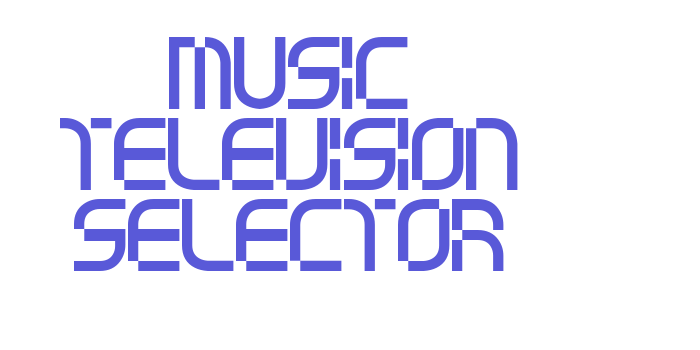 music television selector Font Download