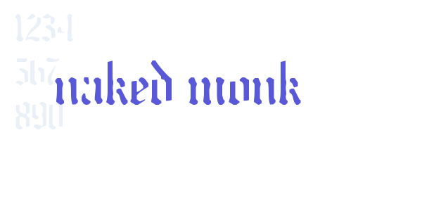 naked monk font free