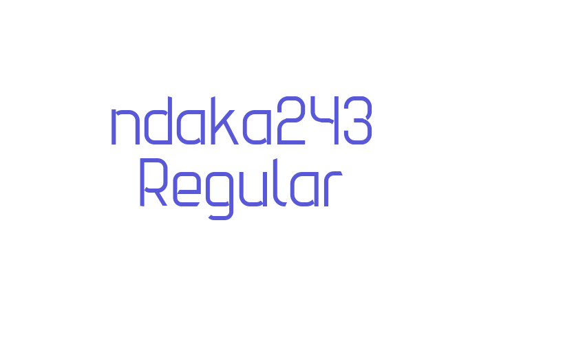 ndaka243 Regular Font