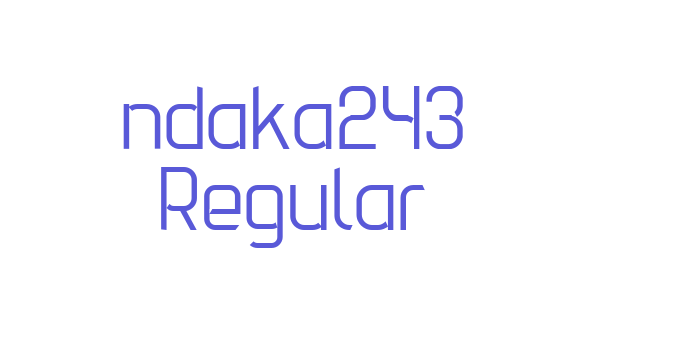 ndaka243 Regular Font Download