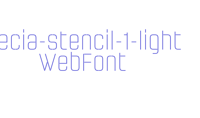 necia-stencil-1-light WebFont Font