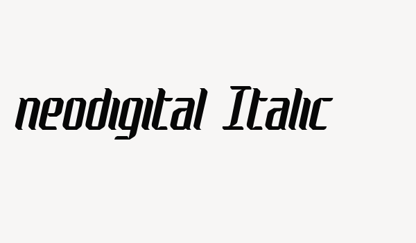 neodigital Italic Font