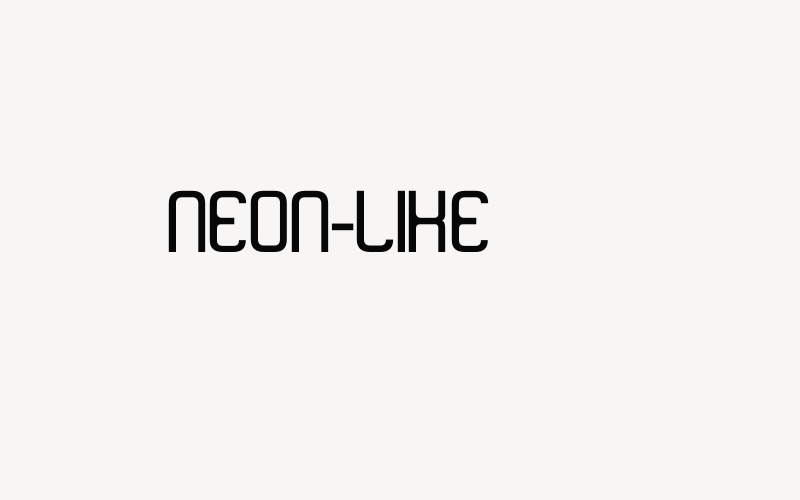 neon-like Font