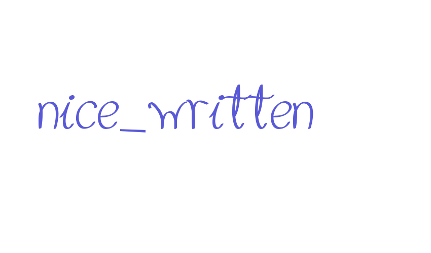 nice_written Font