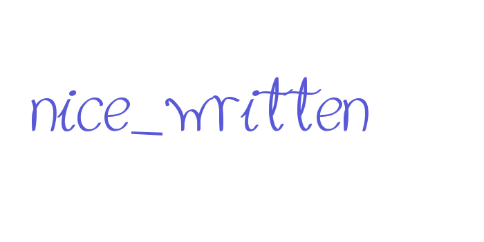 nice_written Font Download