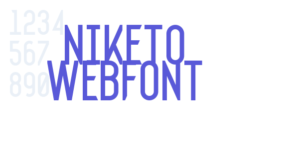 niketo WebFont font