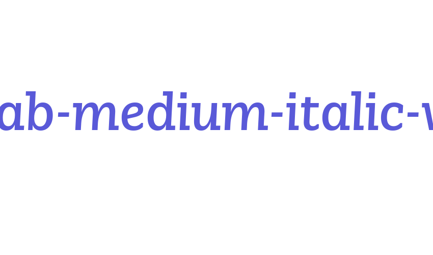 nomada-slab-medium-italic-webfont Font Download