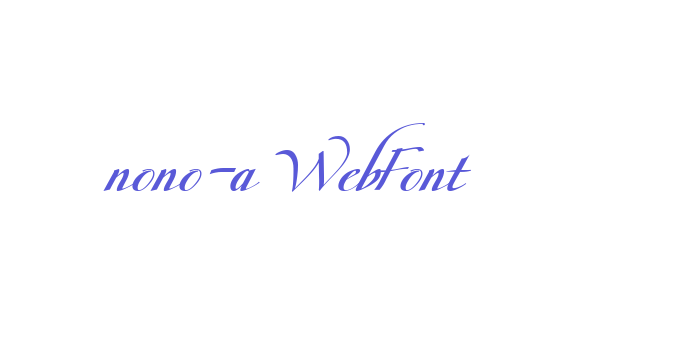 nono-a WebFont Font Download