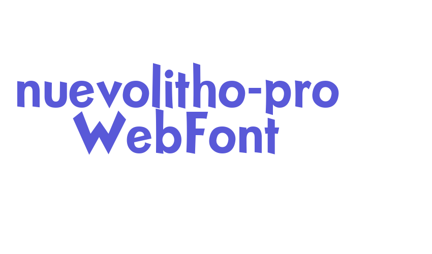 nuevolitho-pro WebFont Font