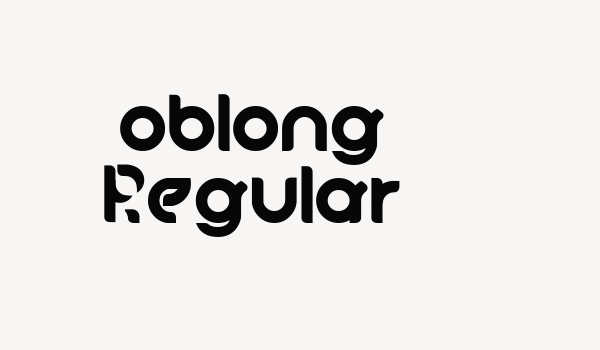 oblong Regular Font