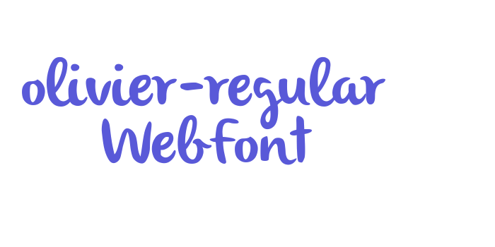 olivier-regular WebFont Font Download